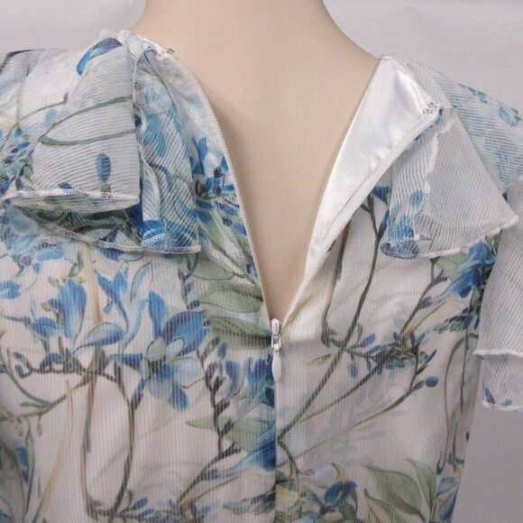 ALEX MARIE Lillian Floral Print Maxi Gown Dress Womens 6 Cap Flutter Sleeve NWT - Picture 13 of 15